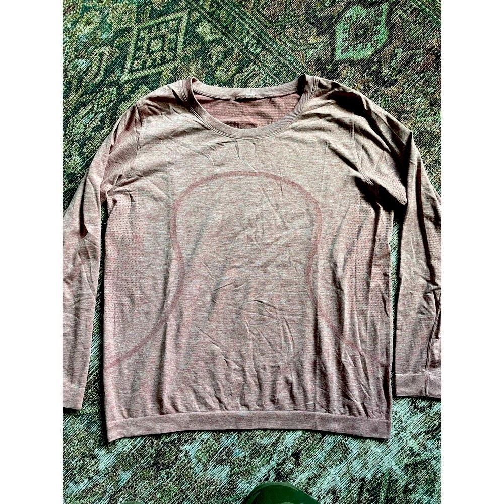Lululemon Run Swiftly Tech Long Sleeve shirt mauve womens 12